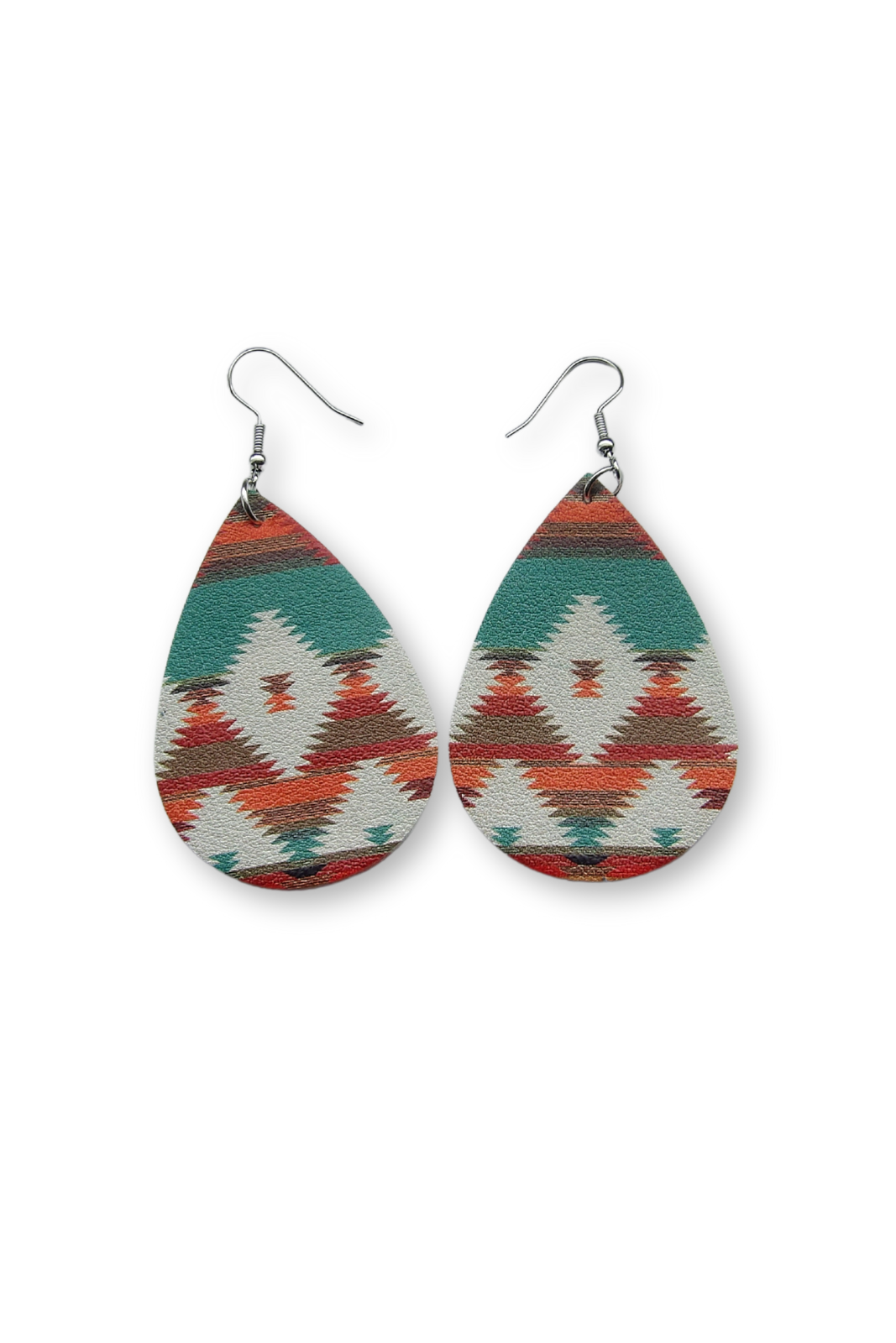 Bohemian Southwestern Lightweight Aztec Leather Earrings