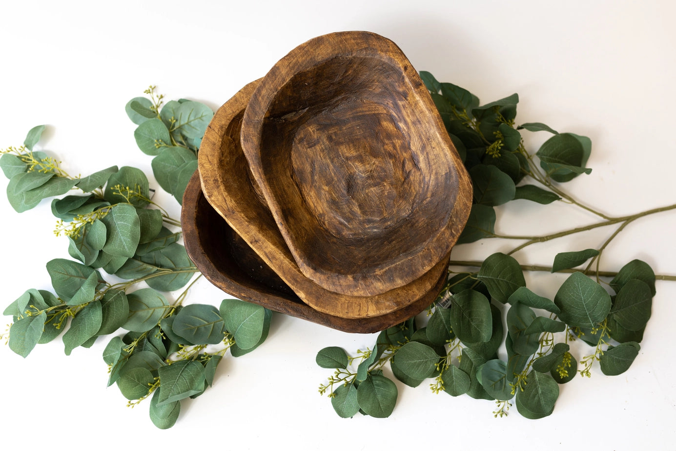 Artisan-Crafted Decorative Wood Bread Bowl: Rustic Elegance in Raw Wood