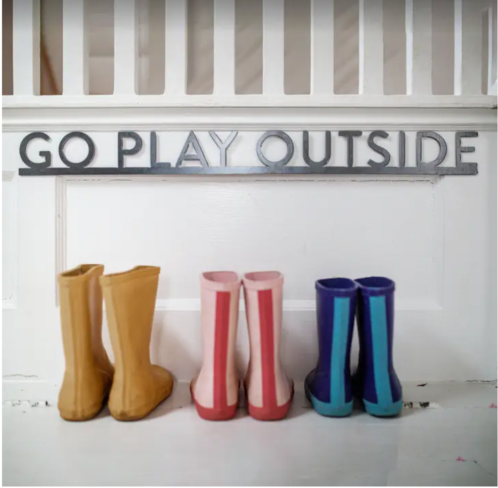 Go Play Outside Bar | Steel Wall Decor