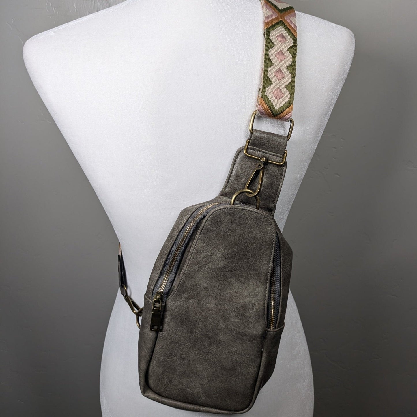 Soft Vegan Leather Crossbody Bag